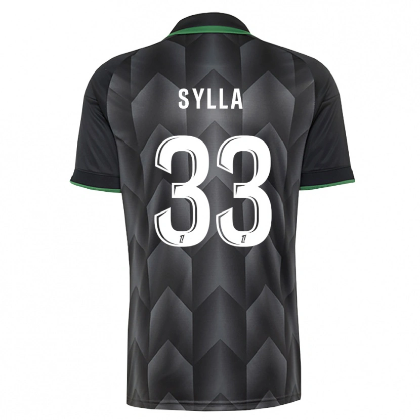 Danxen Enfant Maillot Fodé Sylla #33 Blanc Noir Vert Tenues Extérieur 2026/27 T-Shirt