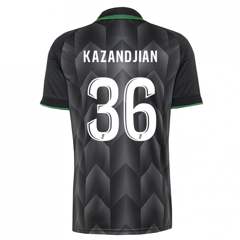Danxen Enfant Maillot Lara Kazandjian #36 Blanc Noir Vert Tenues Extérieur 2026/27 T-Shirt