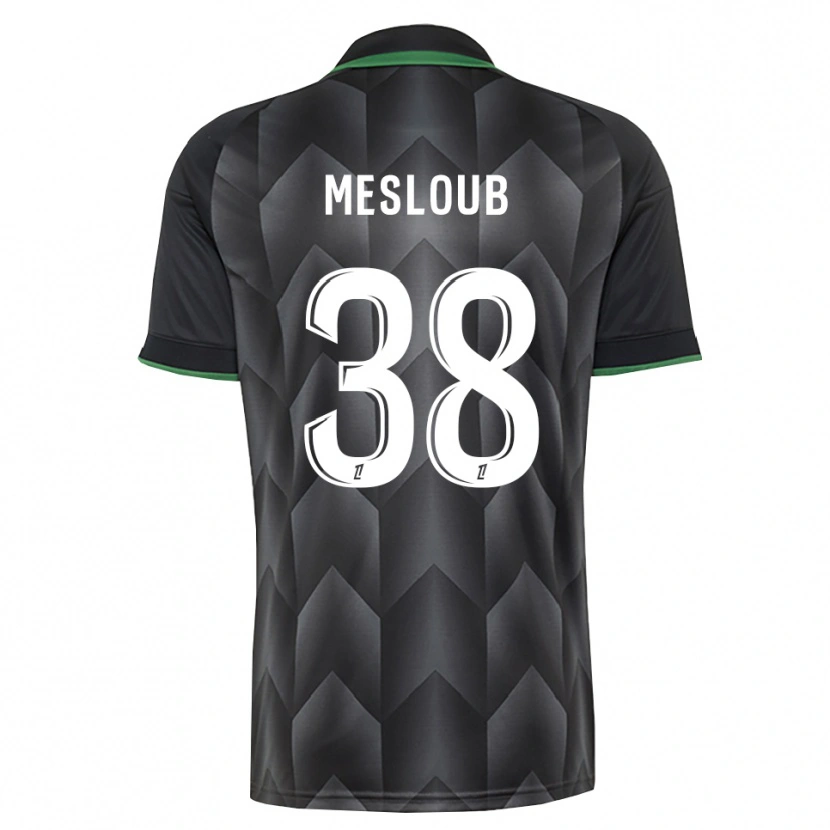 Danxen Enfant Maillot Mezian Mesloub #38 Blanc Noir Vert Tenues Extérieur 2026/27 T-Shirt