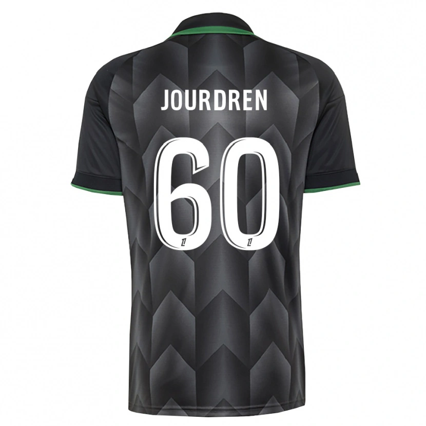 Danxen Enfant Maillot Ilan Jourdren #60 Blanc Noir Vert Tenues Extérieur 2026/27 T-Shirt