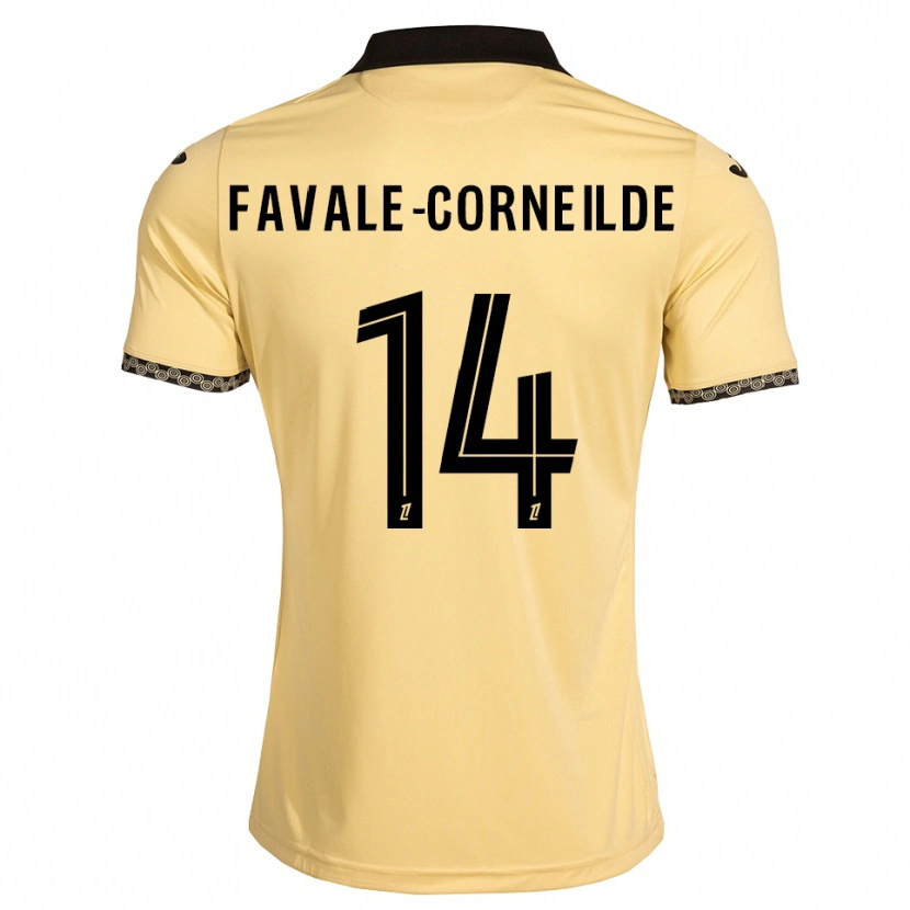 Danxen Enfant Maillot Gianni Favale-Corneilde #14 Blanc Navajo Noir Tenues Extérieur 2026/27 T-Shirt