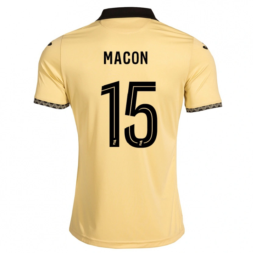 Danxen Enfant Maillot Baptiste Macon #15 Blanc Navajo Noir Tenues Extérieur 2026/27 T-Shirt