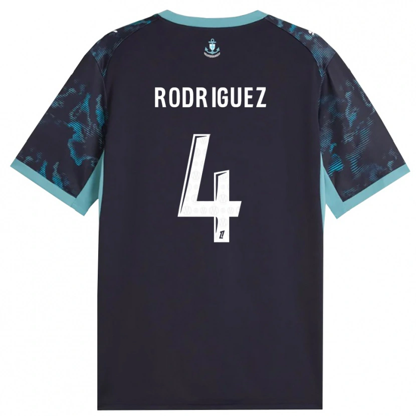 Danxen Enfant Maillot Ruben Rodriguez #4 Turquoise Pâle Blanc Noir Tenues Extérieur 2026/27 T-Shirt