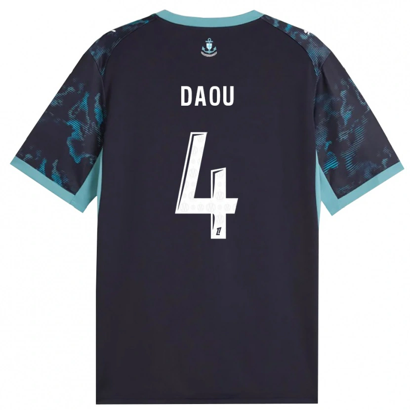 Danxen Enfant Maillot Raimane Daou #4 Turquoise Pâle Blanc Noir Tenues Extérieur 2026/27 T-Shirt