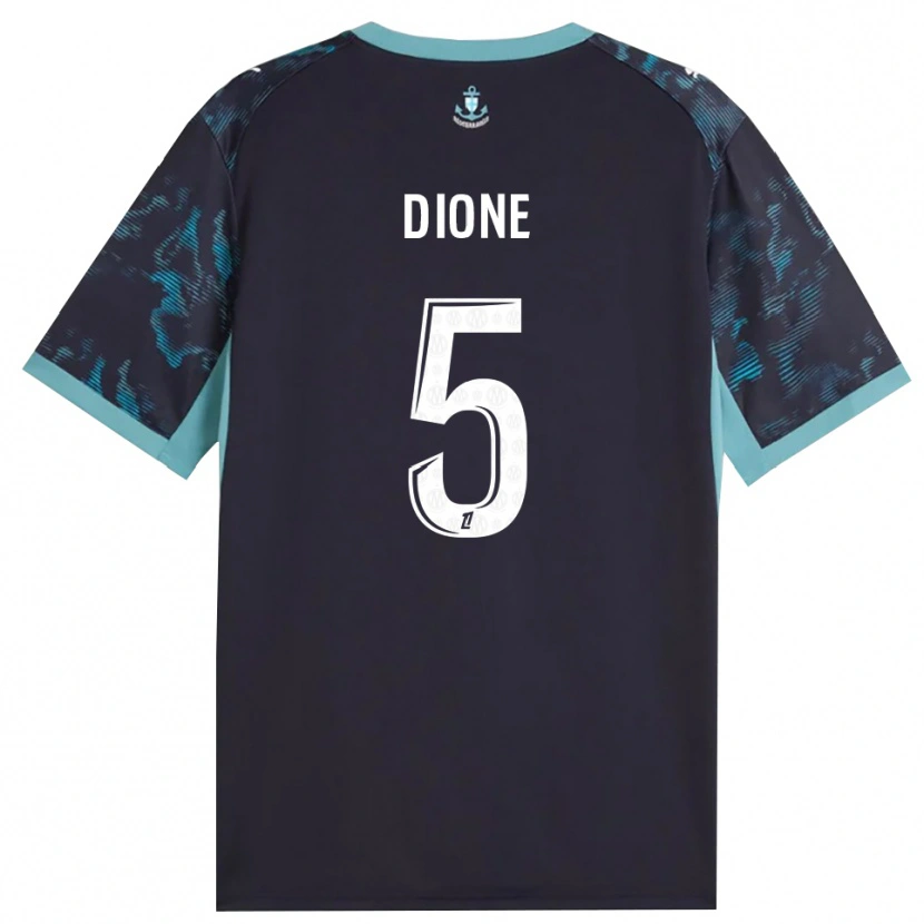 Danxen Enfant Maillot Babacar Dioné #5 Turquoise Pâle Blanc Noir Tenues Extérieur 2026/27 T-Shirt