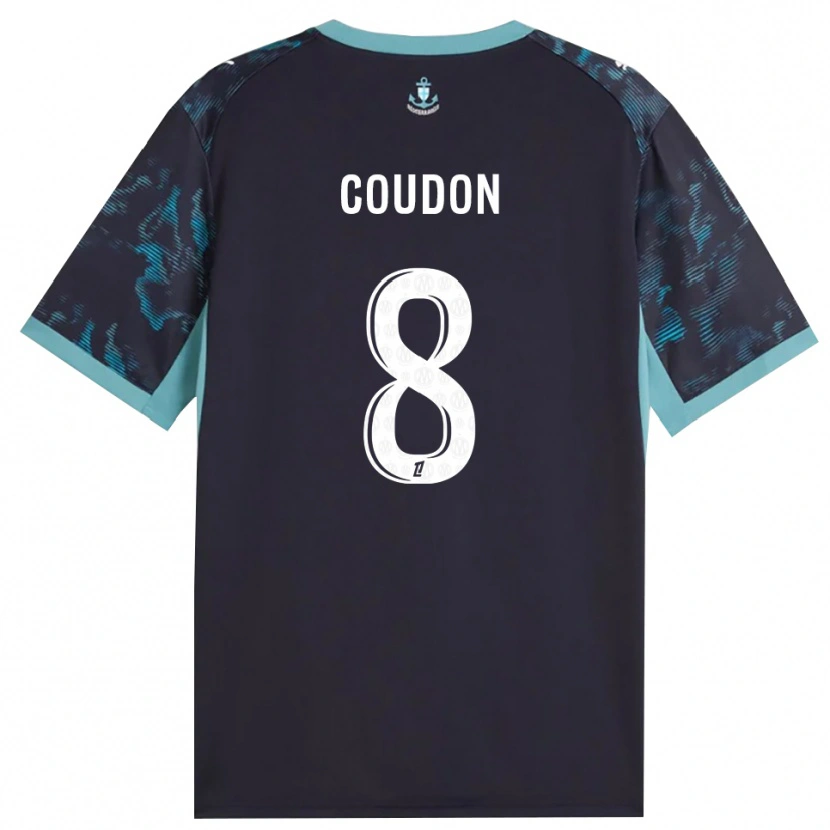 Danxen Enfant Maillot Marine Coudon #8 Turquoise Pâle Blanc Noir Tenues Extérieur 2026/27 T-Shirt