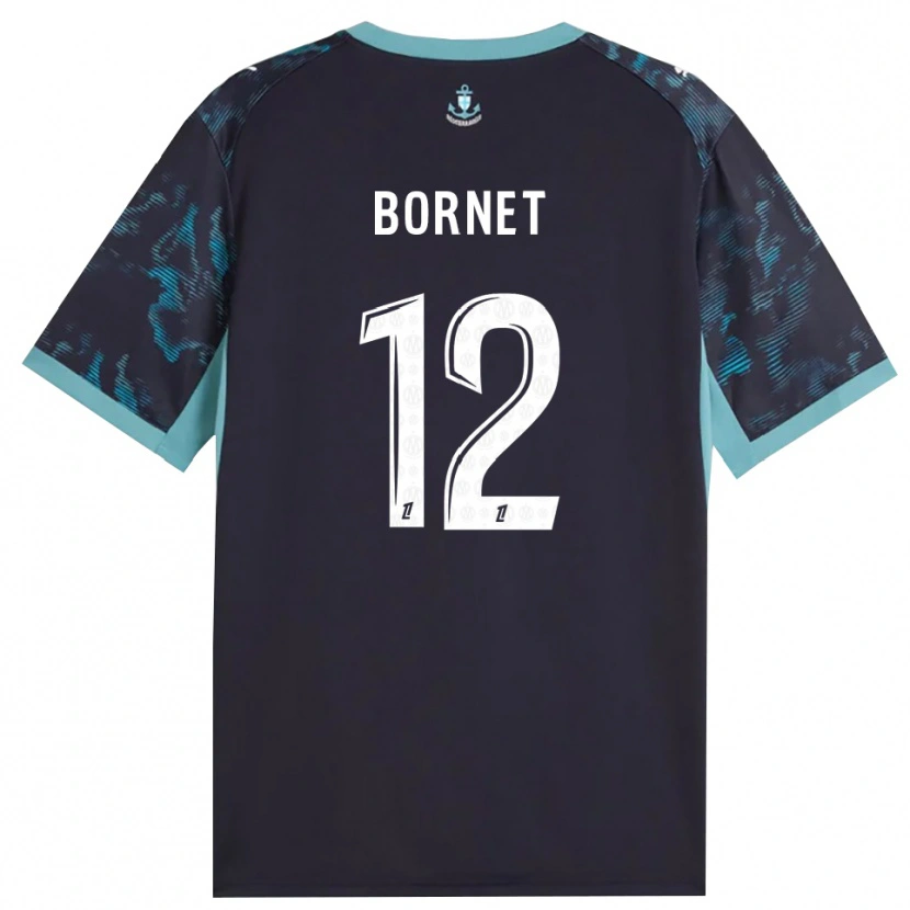 Danxen Enfant Maillot Camille Bornet #12 Turquoise Pâle Blanc Noir Tenues Extérieur 2026/27 T-Shirt