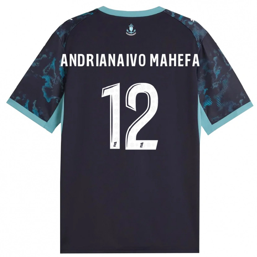 Danxen Enfant Maillot Mathis Andrianaivo Mahefa #12 Turquoise Pâle Blanc Noir Tenues Extérieur 2026/27 T-Shirt