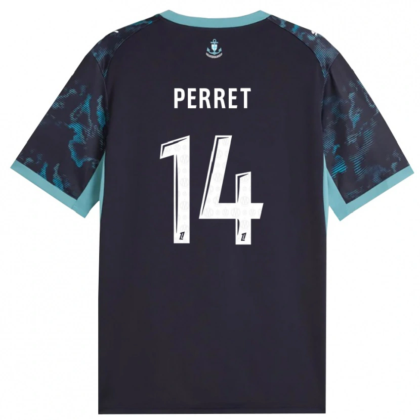 Danxen Enfant Maillot Jenny Perret #14 Turquoise Pâle Blanc Noir Tenues Extérieur 2026/27 T-Shirt