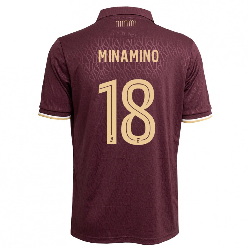 Danxen Enfant Maillot Takumi Minamino #18 Marron Brun De Sable Tenues Extérieur 2026/27 T-Shirt