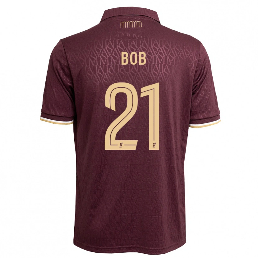 Danxen Enfant Maillot Mohamed Bob #21 Marron Brun De Sable Tenues Extérieur 2026/27 T-Shirt
