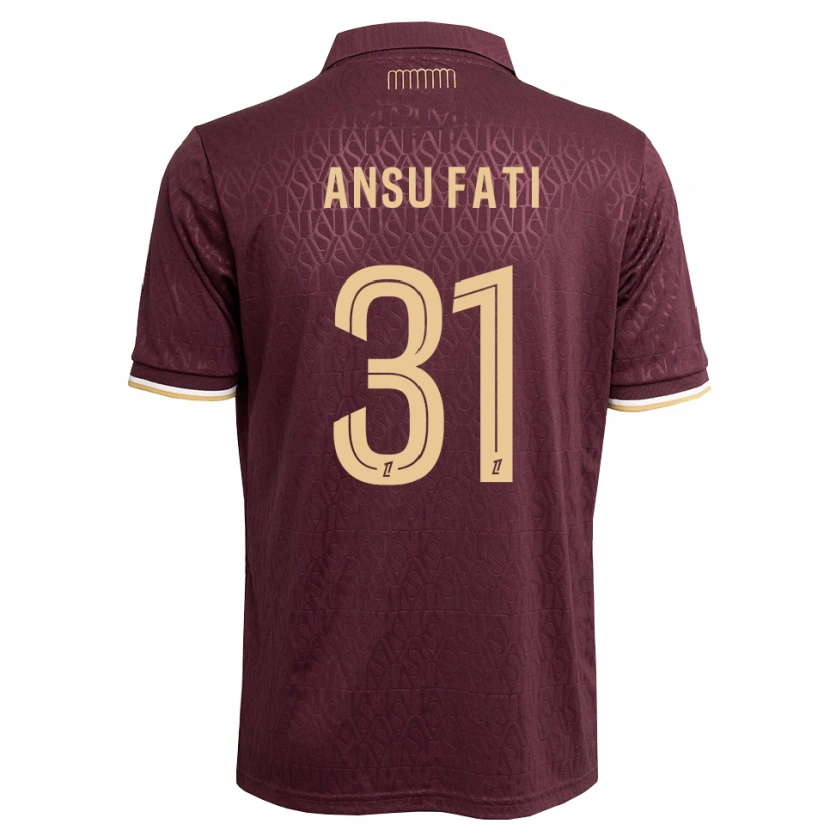 Danxen Enfant Maillot Ansu Fati #31 Marron Brun De Sable Tenues Extérieur 2026/27 T-Shirt