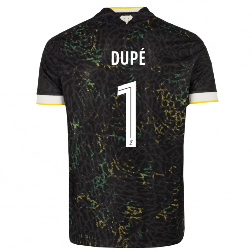 Danxen Enfant Maillot Maxime Dupé #1 Noir Blanc Jaune Tenues Extérieur 2026/27 T-Shirt