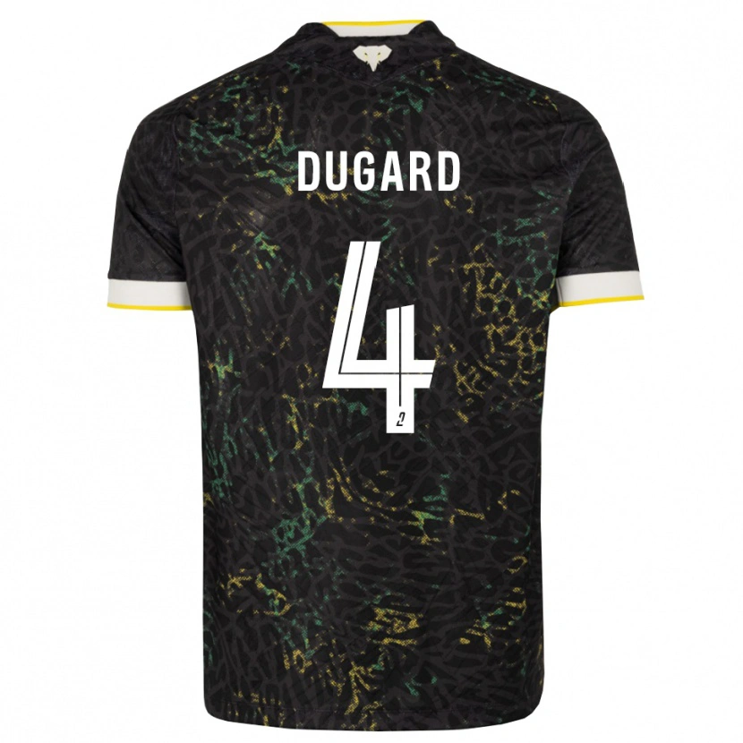 Danxen Enfant Maillot Taïgy Dugard #4 Noir Blanc Jaune Tenues Extérieur 2026/27 T-Shirt