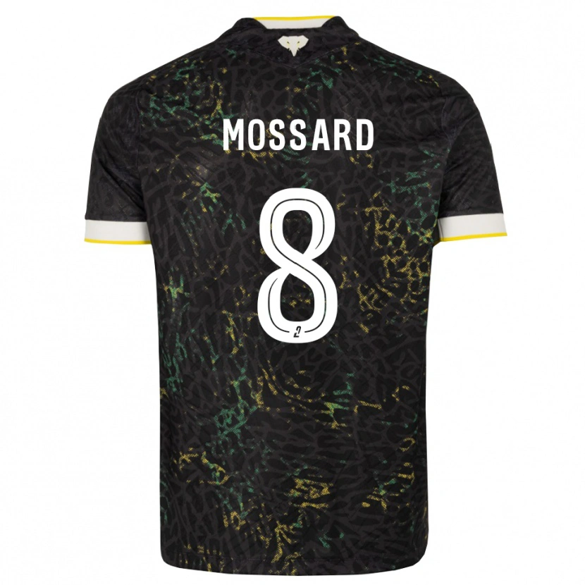 Danxen Enfant Maillot Juliette Mossard #8 Noir Blanc Jaune Tenues Extérieur 2026/27 T-Shirt