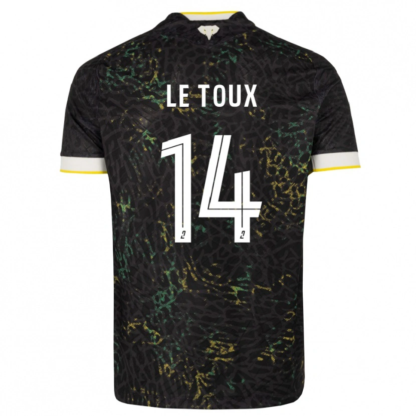 Danxen Enfant Maillot Many Le Toux #14 Noir Blanc Jaune Tenues Extérieur 2026/27 T-Shirt