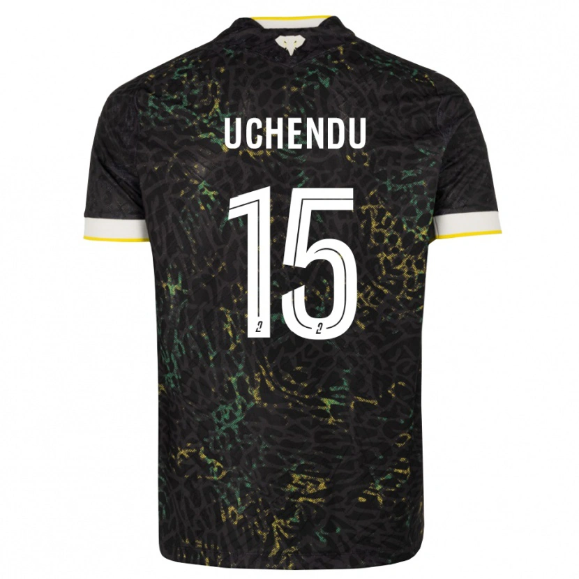 Danxen Enfant Maillot Chinaza Uchendu #15 Noir Blanc Jaune Tenues Extérieur 2026/27 T-Shirt
