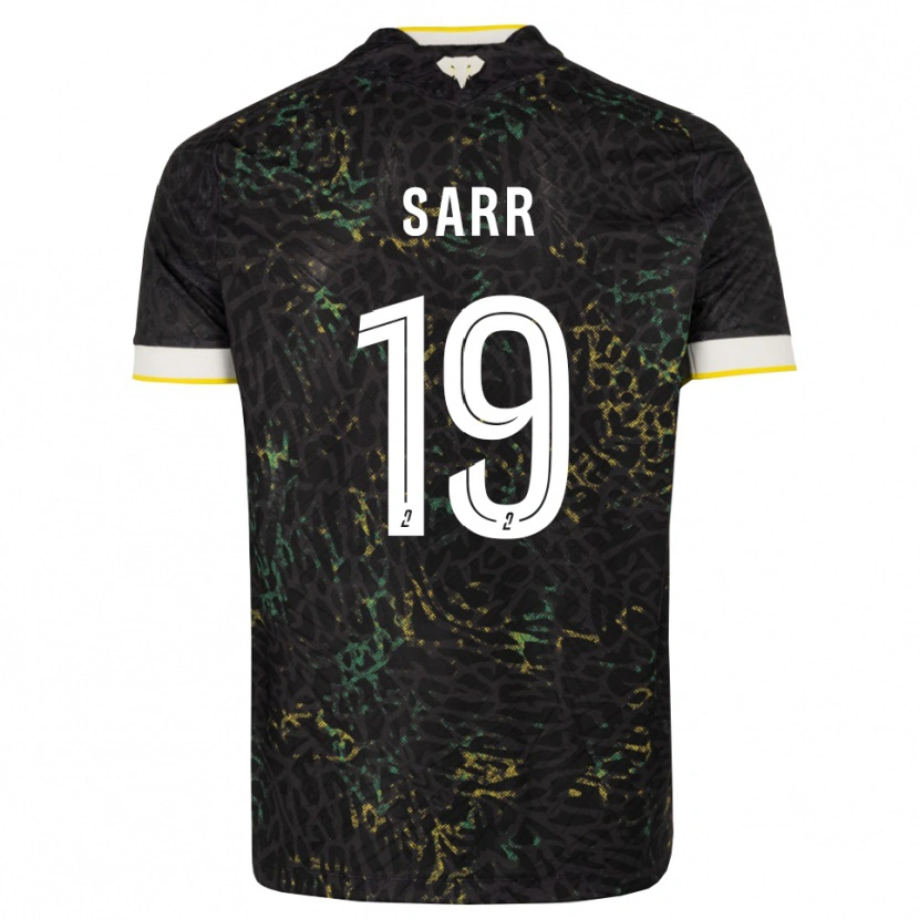 Danxen Enfant Maillot Ahmadou Sarr #19 Noir Blanc Jaune Tenues Extérieur 2026/27 T-Shirt
