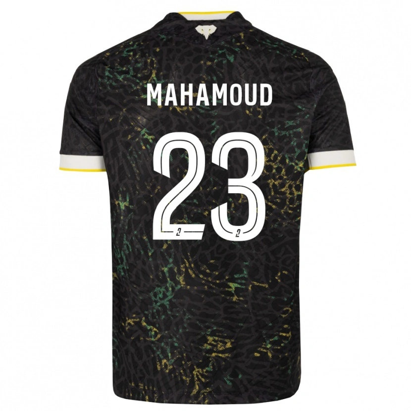 Danxen Enfant Maillot Adel Mahamoud #23 Noir Blanc Jaune Tenues Extérieur 2026/27 T-Shirt