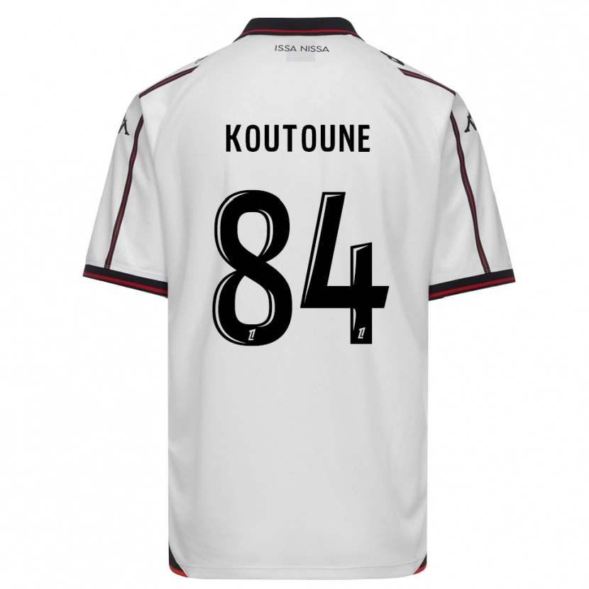 Danxen Enfant Maillot Hamza Koutoune #84 Noir Blanc Tenues Extérieur 2026/27 T-Shirt