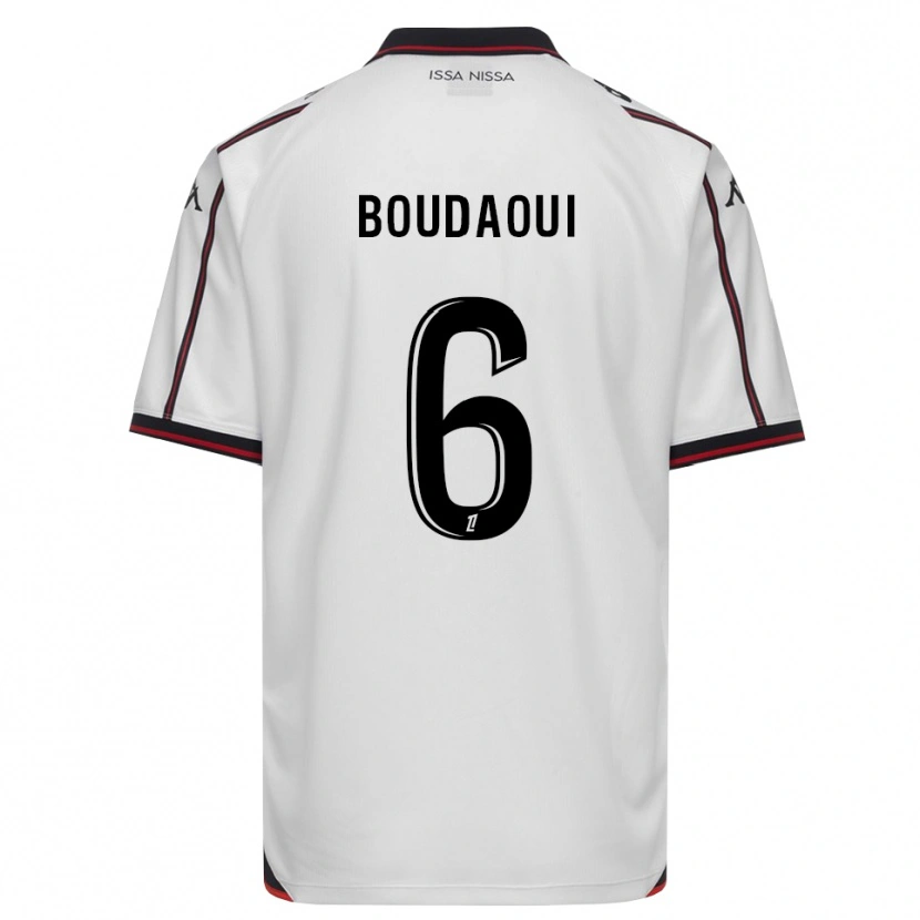 Danxen Enfant Maillot Hicham Boudaoui #6 Noir Blanc Tenues Extérieur 2026/27 T-Shirt