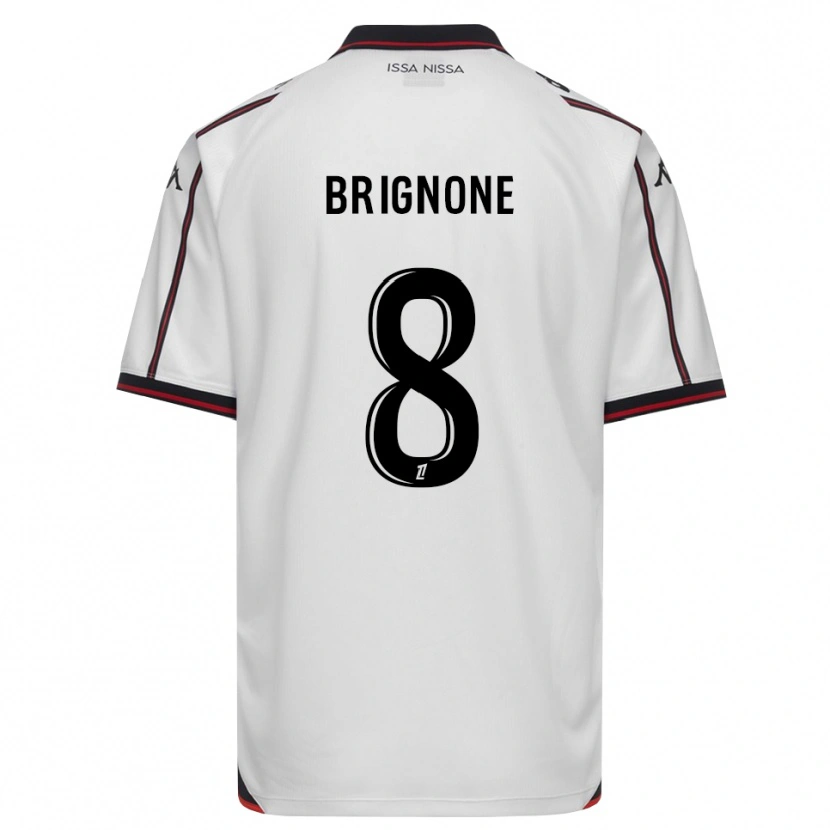 Danxen Enfant Maillot Millan Brignone #8 Noir Blanc Tenues Extérieur 2026/27 T-Shirt
