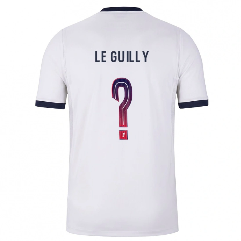 Danxen Enfant Maillot Eden Le Guilly #0 Blanc Noir Rouge Tenues Extérieur 2026/27 T-Shirt