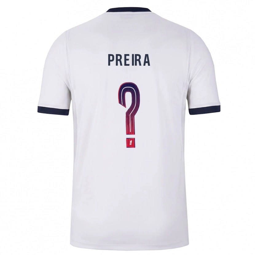 Danxen Enfant Maillot Bruno Preira #0 Blanc Noir Rouge Tenues Extérieur 2026/27 T-Shirt