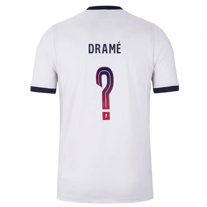 Danxen Enfant Maillot Bakoutoubo Dramé #0 Blanc Noir Rouge Tenues Extérieur 2026/27 T-Shirt