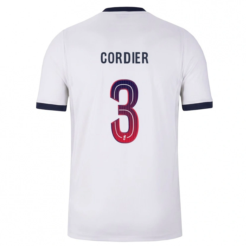 Danxen Enfant Maillot Thomas Cordier #3 Blanc Noir Rouge Tenues Extérieur 2026/27 T-Shirt