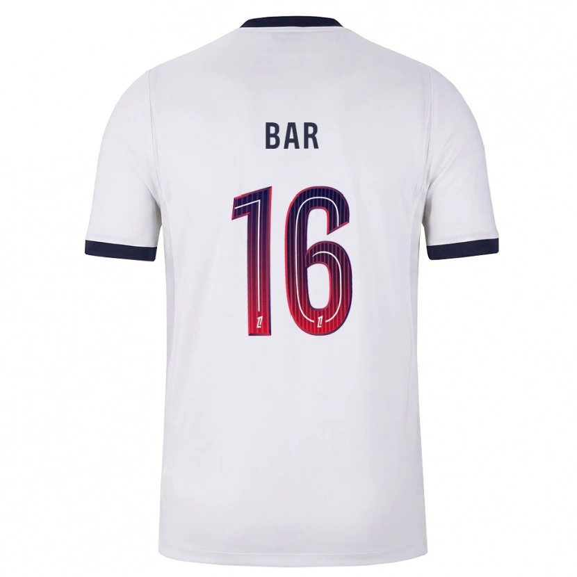 Danxen Enfant Maillot Arthur Bar #16 Blanc Noir Rouge Tenues Extérieur 2026/27 T-Shirt