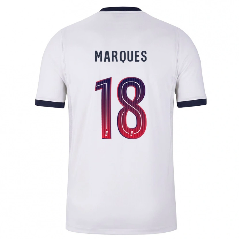Danxen Enfant Maillot Daniel Marques #18 Blanc Noir Rouge Tenues Extérieur 2026/27 T-Shirt
