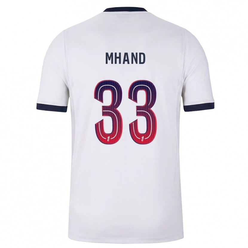 Danxen Enfant Maillot Ilian Mhand #33 Blanc Noir Rouge Tenues Extérieur 2026/27 T-Shirt