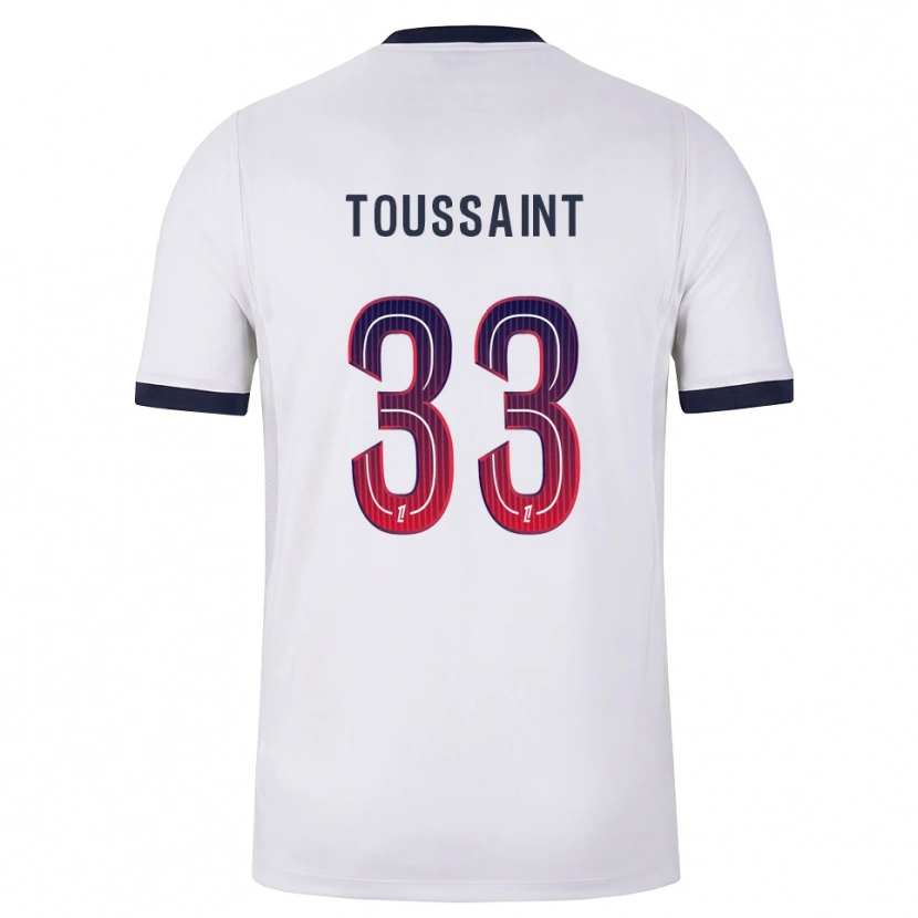 Danxen Enfant Maillot Océane Toussaint #33 Blanc Noir Rouge Tenues Extérieur 2026/27 T-Shirt