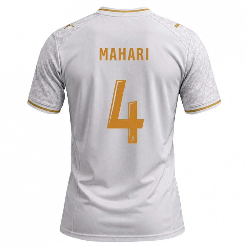 Danxen Enfant Maillot Efdon Mahari #4 Blanc Gris Goldenrod Tenues Extérieur 2026/27 T-Shirt