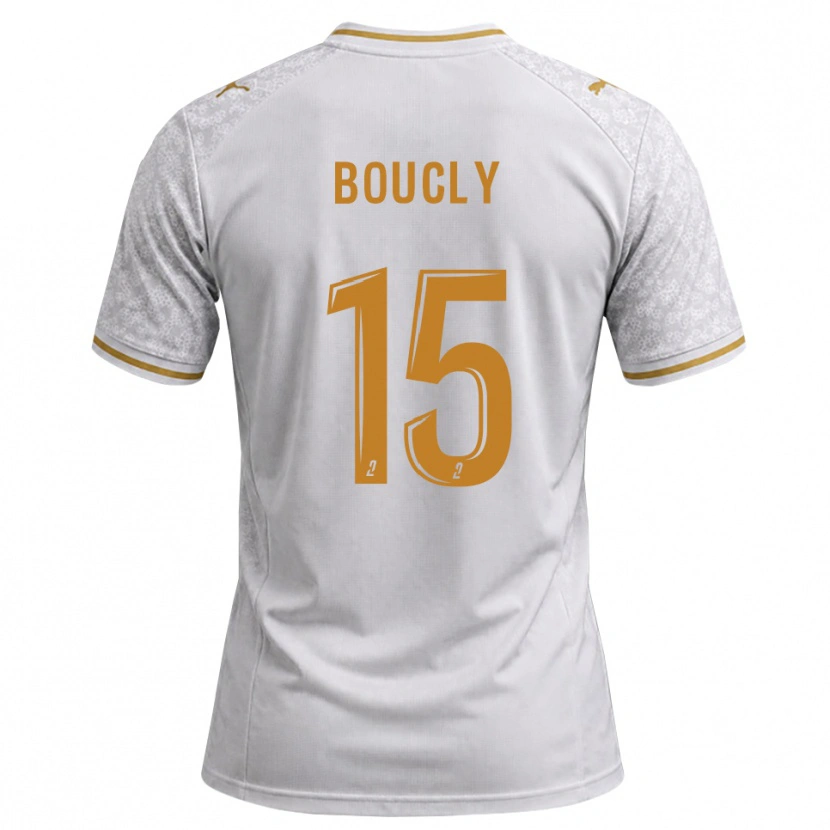 Danxen Enfant Maillot Maïté Boucly #15 Blanc Gris Goldenrod Tenues Extérieur 2026/27 T-Shirt