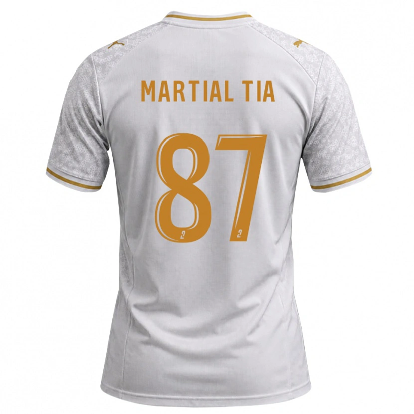 Danxen Enfant Maillot Martial Tia #87 Blanc Gris Goldenrod Tenues Extérieur 2026/27 T-Shirt