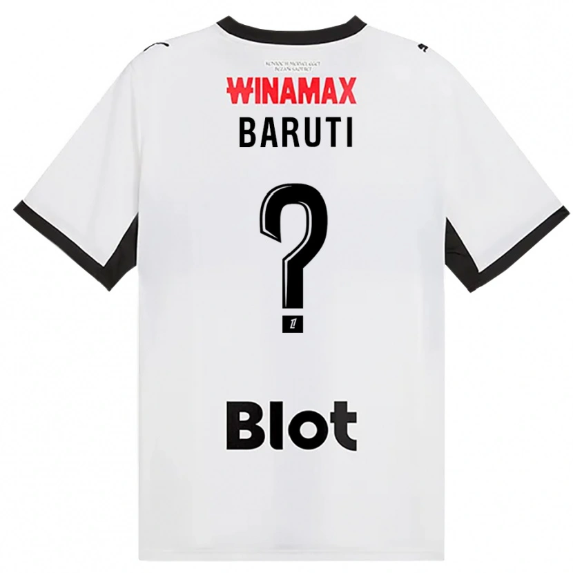 Danxen Enfant Maillot Kelian Baruti #0 Noir Blanc Rouge Tenues Extérieur 2026/27 T-Shirt