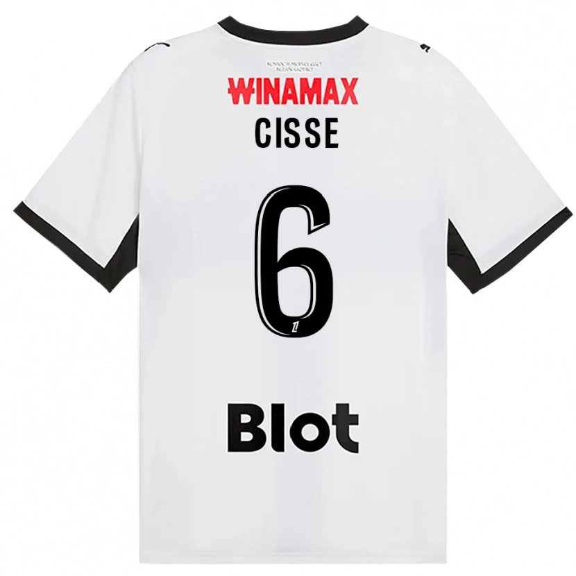 Danxen Enfant Maillot Djaoui Cissé #6 Noir Blanc Rouge Tenues Extérieur 2026/27 T-Shirt