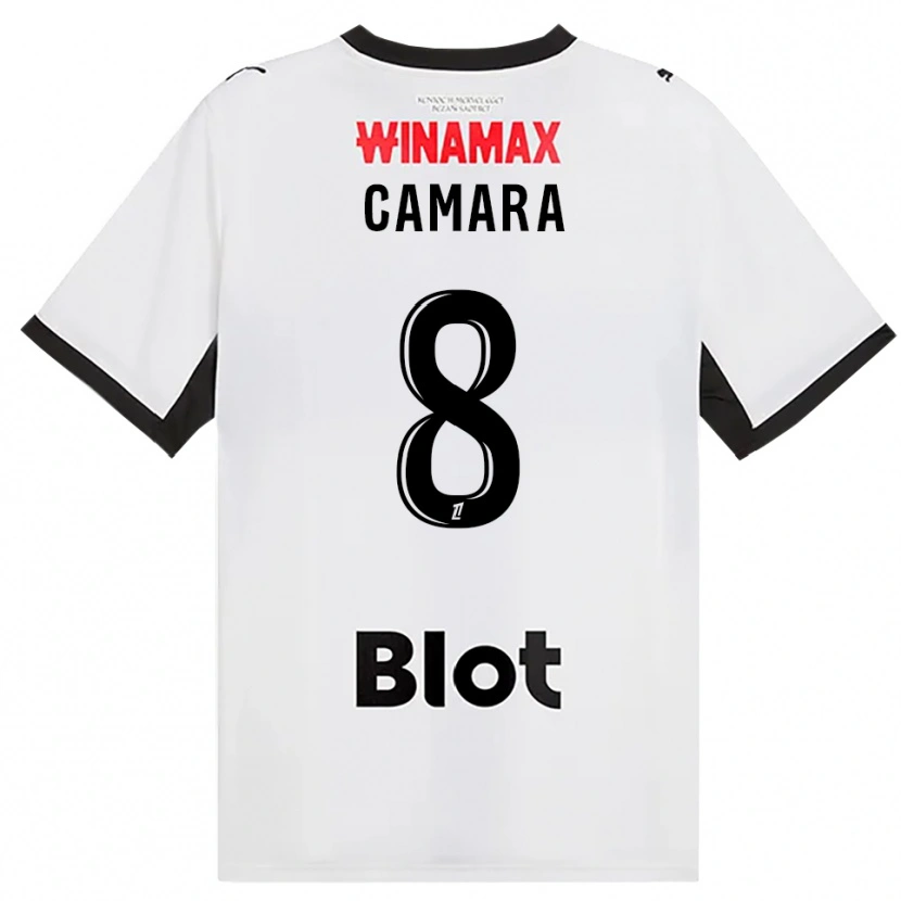 Danxen Enfant Maillot Yaya Camara #8 Noir Blanc Rouge Tenues Extérieur 2026/27 T-Shirt