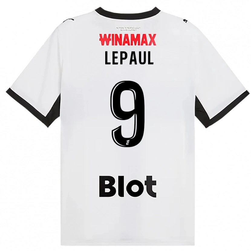 Danxen Enfant Maillot Estéban Lepaul #9 Noir Blanc Rouge Tenues Extérieur 2026/27 T-Shirt