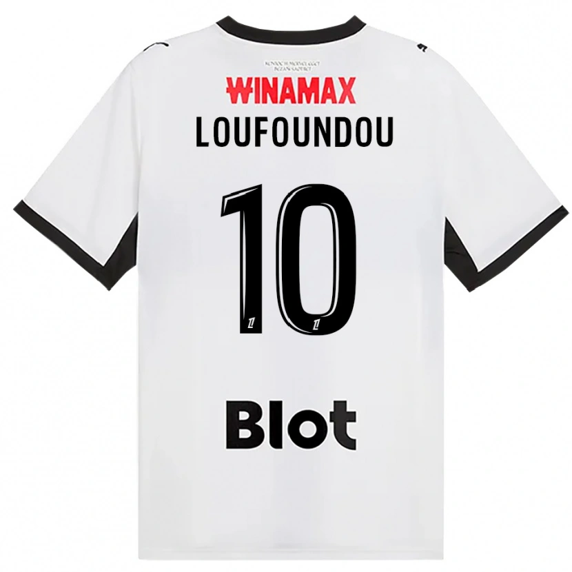 Danxen Enfant Maillot Noah Loufoundou #10 Noir Blanc Rouge Tenues Extérieur 2026/27 T-Shirt