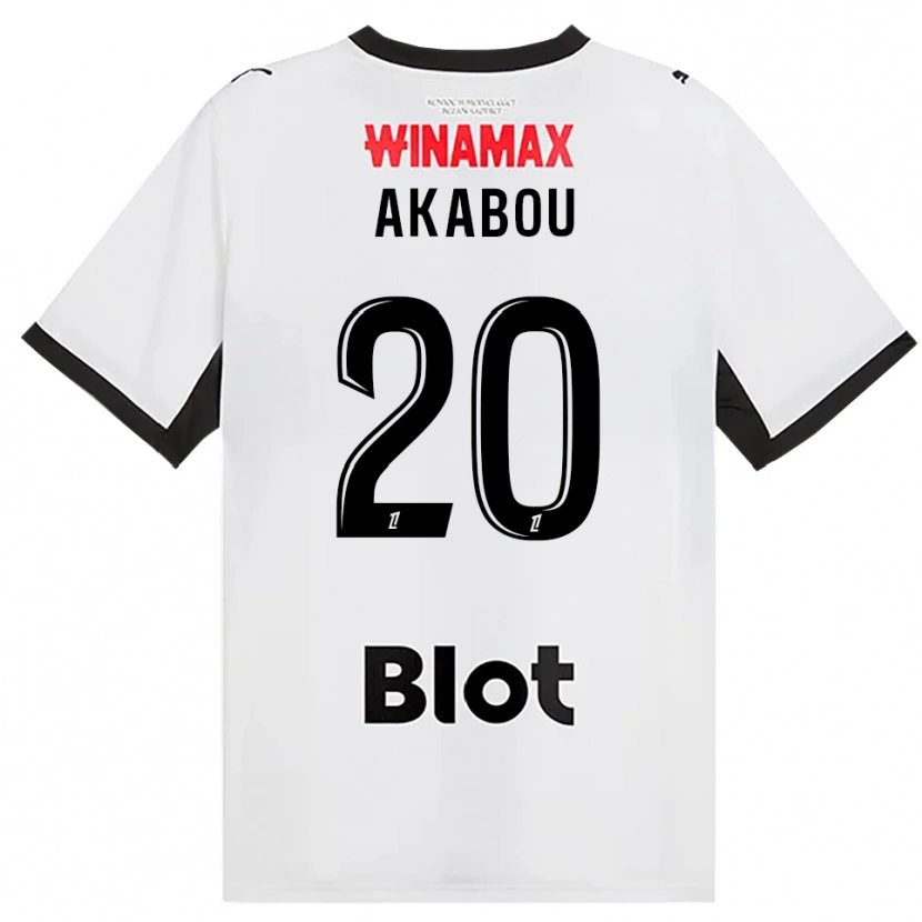 Danxen Enfant Maillot Ayoub Akabou #20 Noir Blanc Rouge Tenues Extérieur 2026/27 T-Shirt