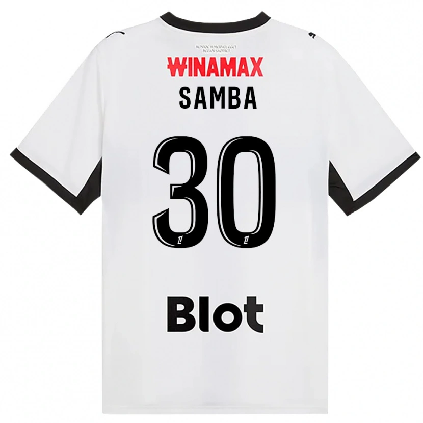 Danxen Enfant Maillot Brice Samba #30 Noir Blanc Rouge Tenues Extérieur 2026/27 T-Shirt