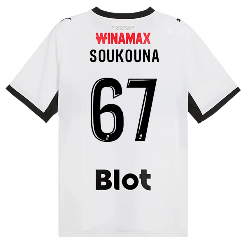 Danxen Enfant Maillot Isiaka Soukouna #67 Noir Blanc Rouge Tenues Extérieur 2026/27 T-Shirt