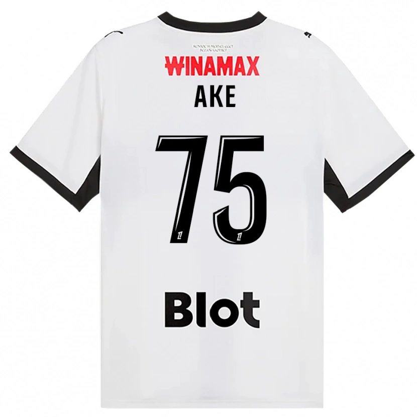 Danxen Enfant Maillot Junior Ake #75 Noir Blanc Rouge Tenues Extérieur 2026/27 T-Shirt