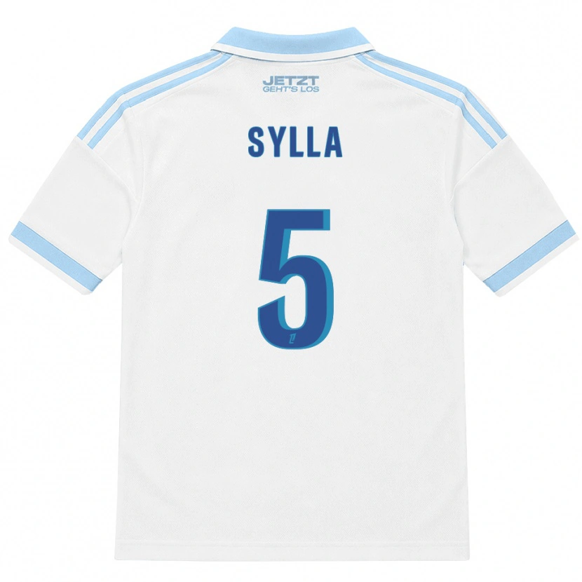 Danxen Enfant Maillot Abakar Sylla #5 Bleu Ciel Clair Blanc Rouge Tenues Extérieur 2026/27 T-Shirt
