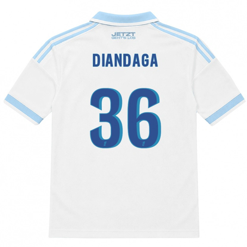 Danxen Enfant Maillot Hermann Malonga #36 Bleu Ciel Clair Blanc Rouge Tenues Extérieur 2026/27 T-Shirt