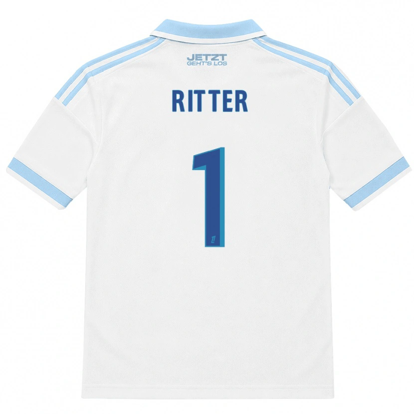 Danxen Enfant Maillot Maxime Ritter #1 Bleu Ciel Clair Blanc Rouge Tenues Extérieur 2026/27 T-Shirt