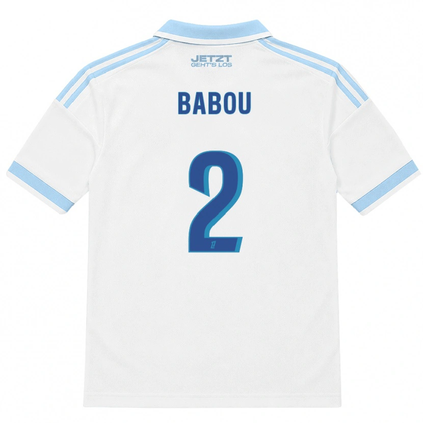 Danxen Enfant Maillot Marème Babou #2 Bleu Ciel Clair Blanc Rouge Tenues Extérieur 2026/27 T-Shirt
